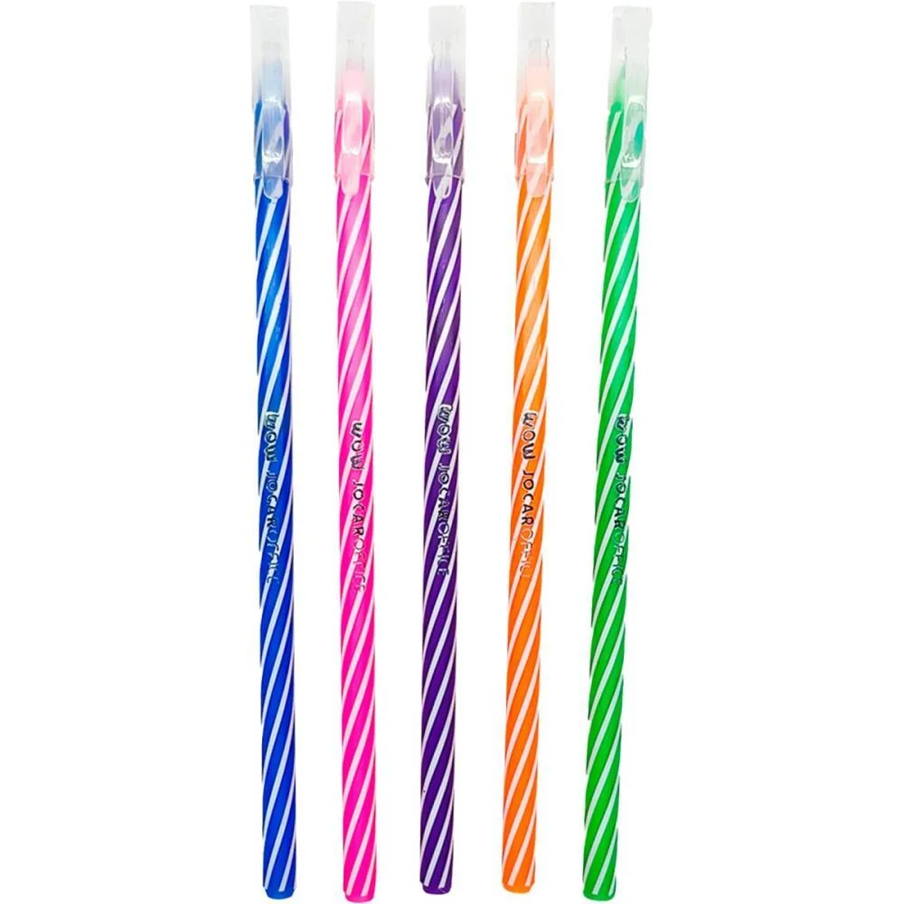 CANETA ESFEROGRAFICA WOW FUN 0.7MM 5CORES LEONORA (POTE-50) - imagem 4