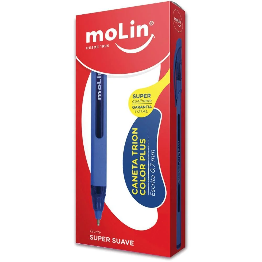 CANETA ESFEROGRAFICA TRION AZUL MOLIN (CX.C/12) - imagem 3