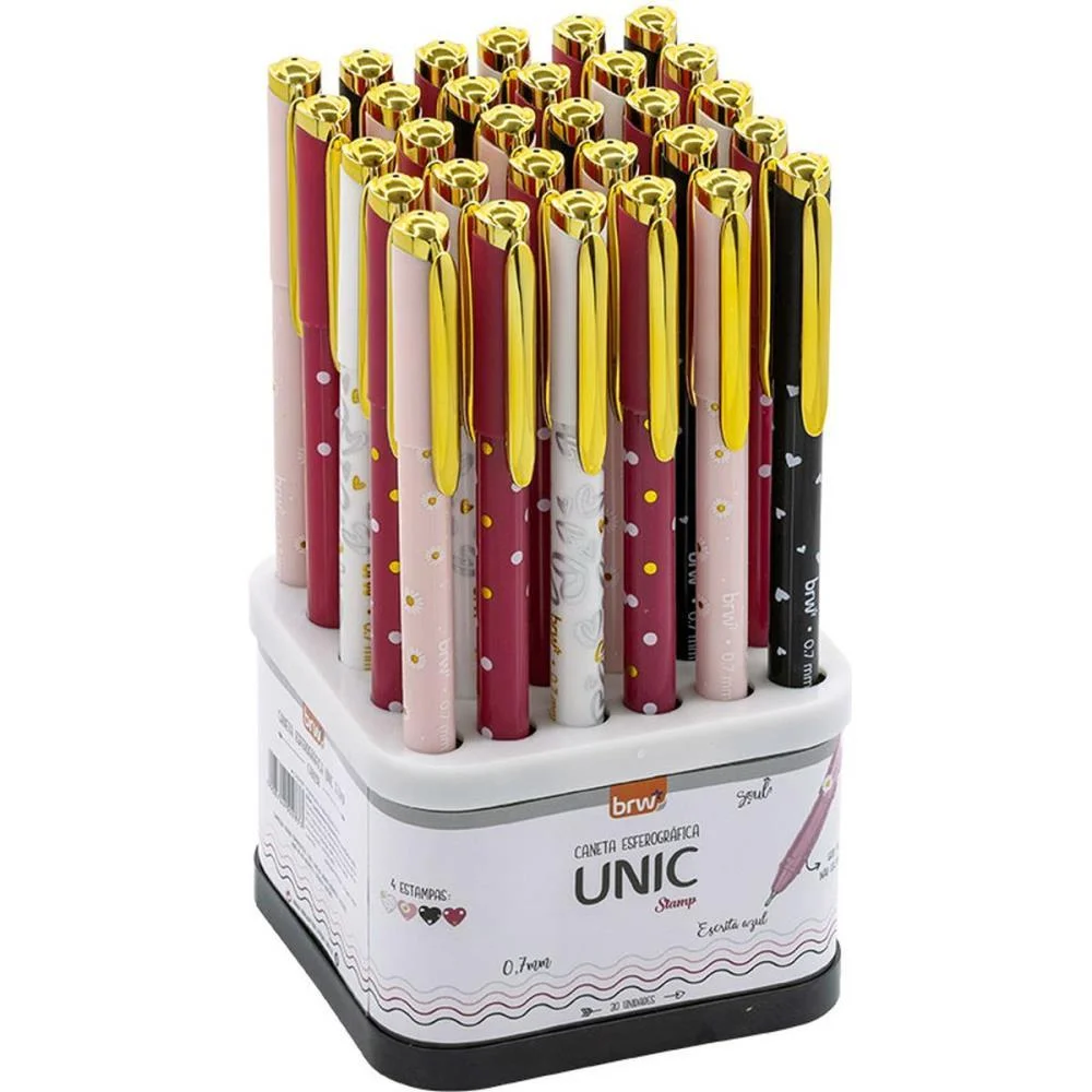 CANETA ESFEROGRAFICA UNIC STAMP 0,7MM DP. GIRATORIO BRW (DP.C/30) - imagem 3