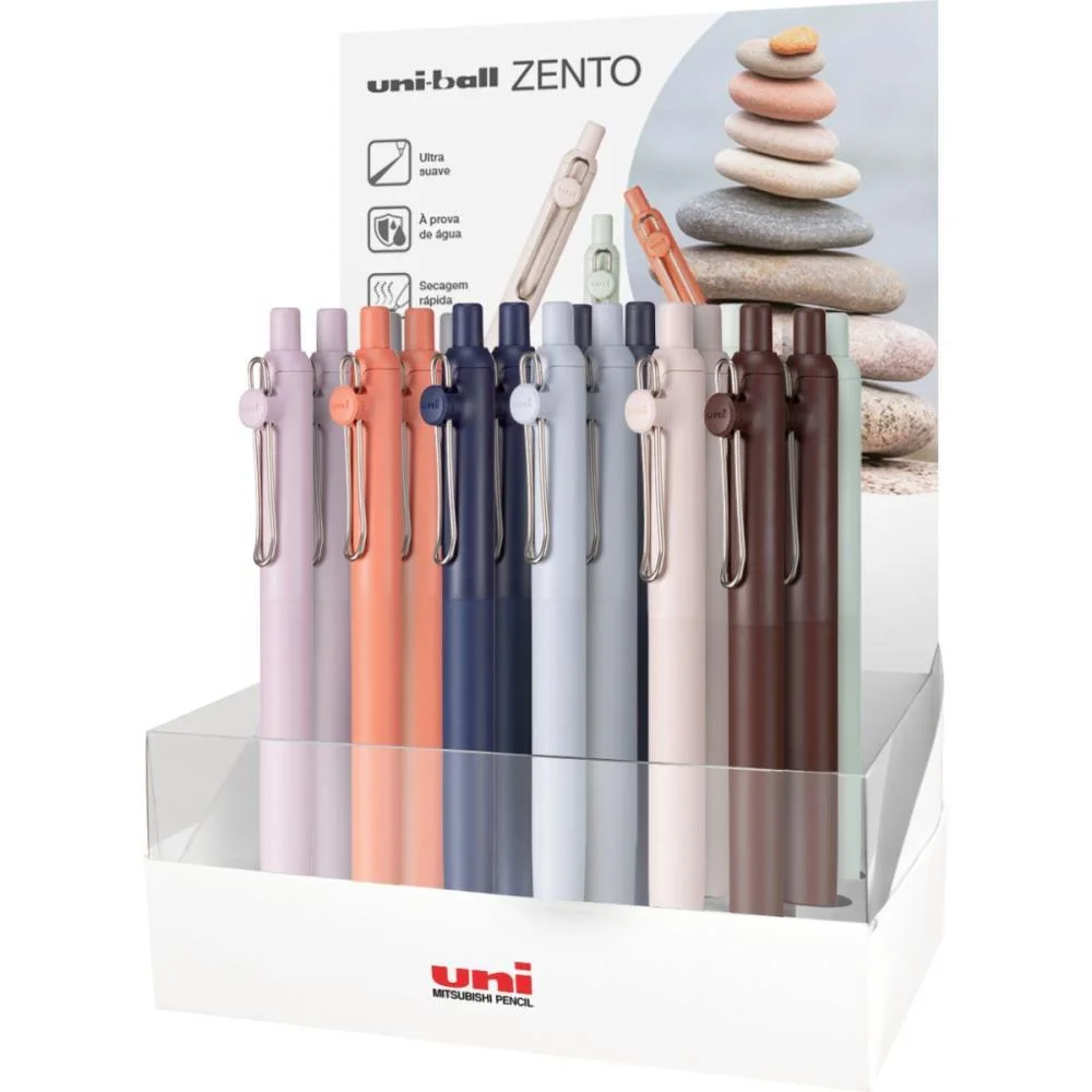 CANETA ESFEROGRAFICA UNI ZENTO RET 0.7MM 12 COR (S) SERTIC (DP.C/24) - imagem 2