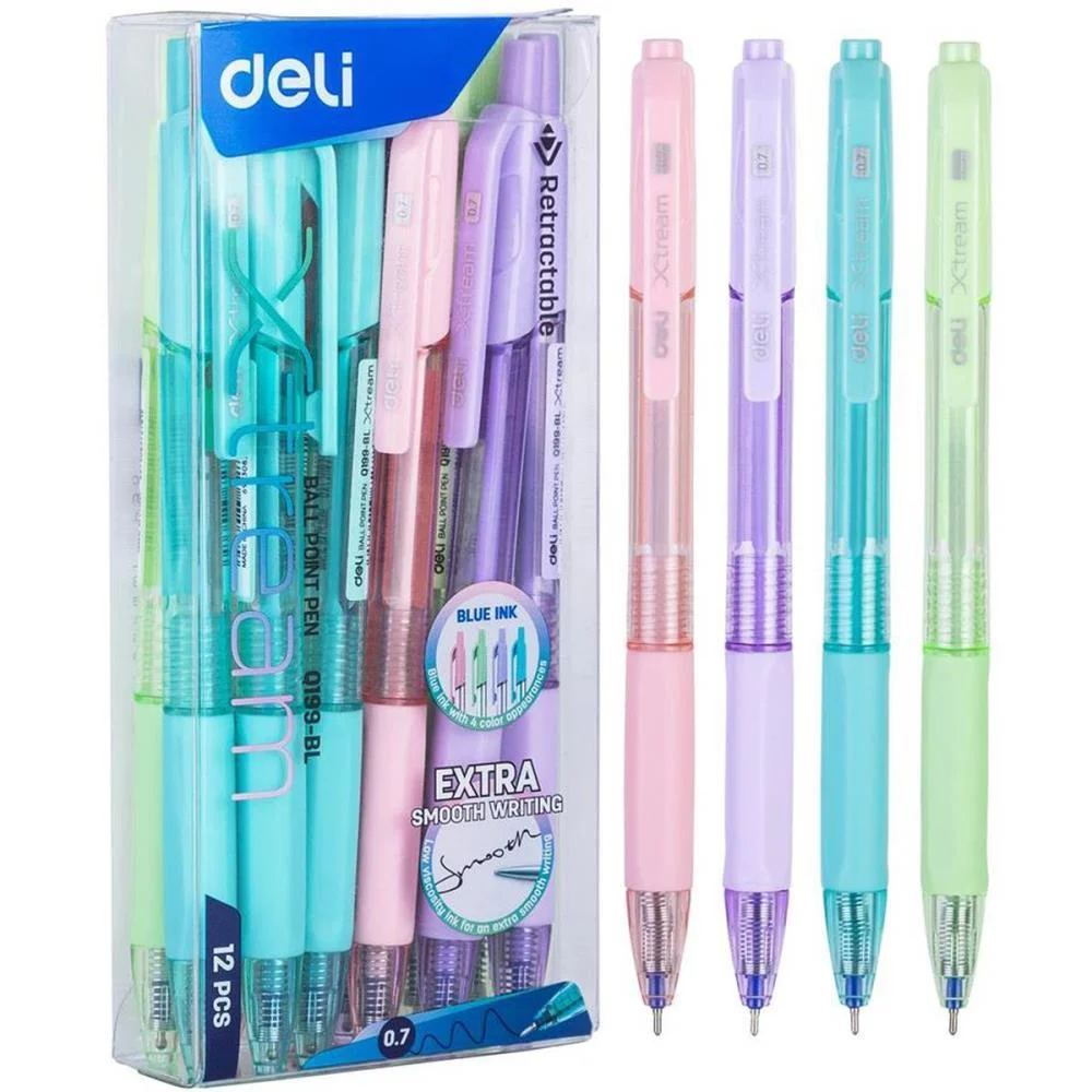 CANETA ESFEROGRAFICA XTREAM PONTA MINI 0,7MM DELI (CX.C/12) - imagem 3