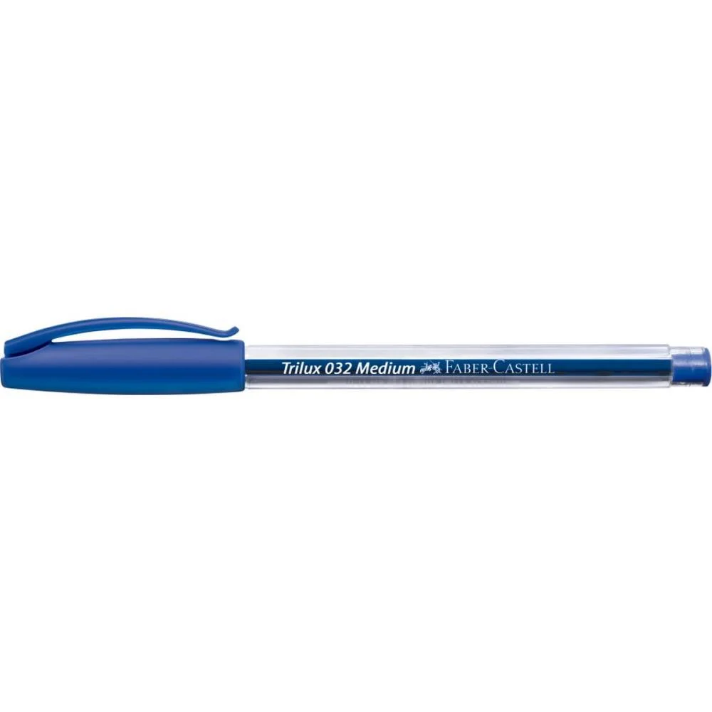 CANETA ESFEROGRAFICA TRILUX PONTA MEDIA AZUL FABER-CASTELL (CX.C/50) - imagem 4
