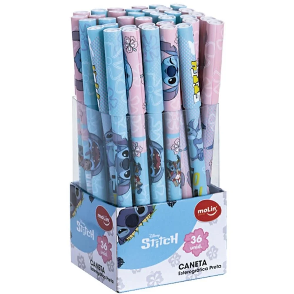 CANETA ESFEROGRAFICA STITCH TINTA PRETA (S) MOLIN (DP.C/36) - imagem 2