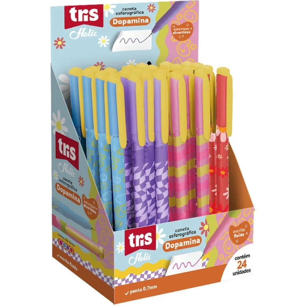 CANETA ESFEROGRAFICA TRIS DOPAMINA 0.7MM 4CORES SUMMIT (DP.C/24) - imagem 3