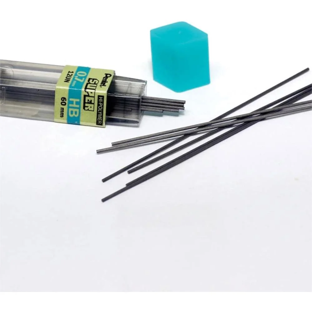 GRAFITE 0.5MM 2B HI POLYMER SUPER 12TBX12MIN PENTEL (CX.C/12) - imagem 5