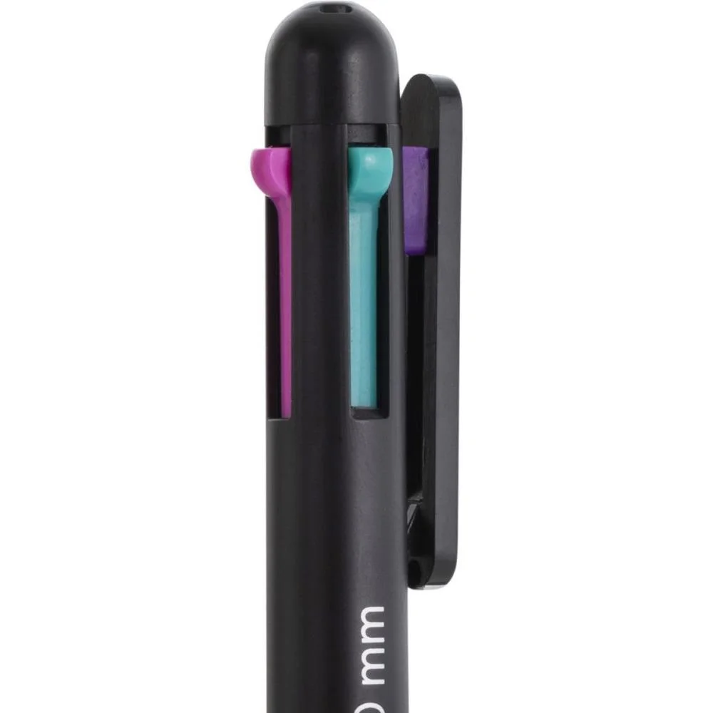 CANETA ESFEROGRAFICA NEON 4 CORES 1.0MM PRETA BRW (DP.C/24) - imagem 5