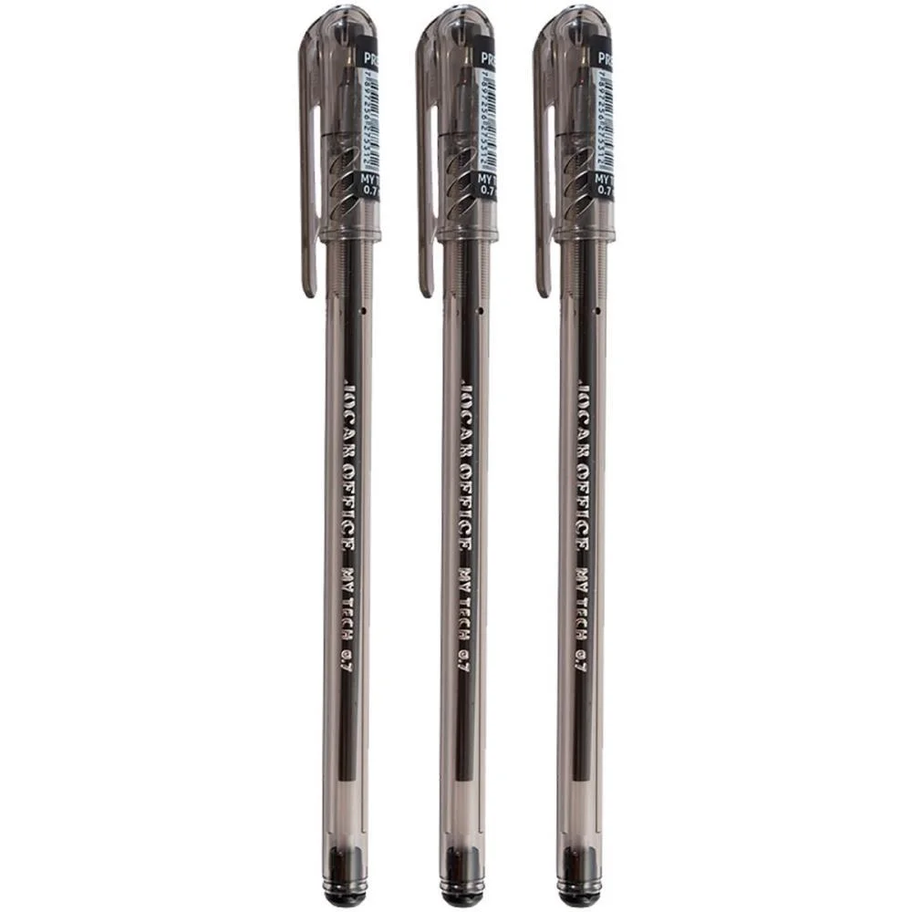 CANETA ESFEROGRAFICA MY TECH 0.7MM PRETA LEONORA (CX.C/25) - imagem 3