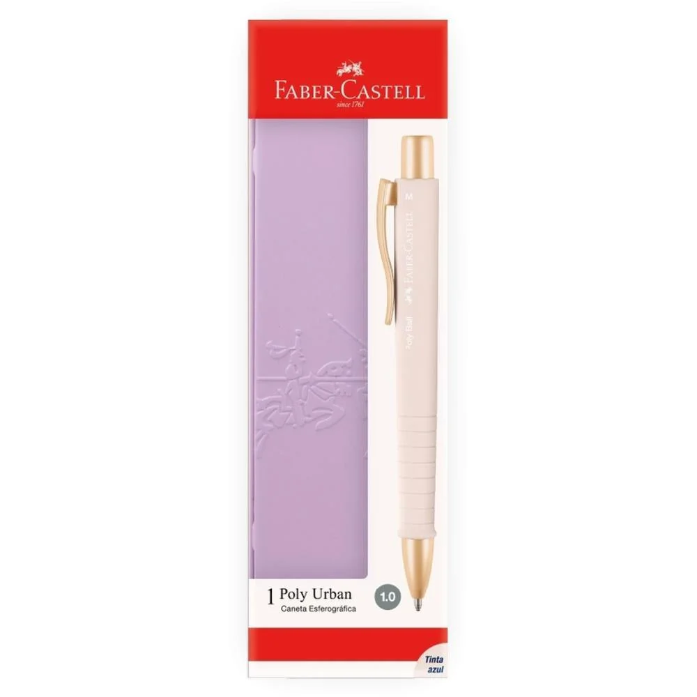 CANETA ESFEROGRAFICA POLY BALL URBAN RS GOLD ESTOJO FABER-CASTELL (PCT.C/02) - imagem 4