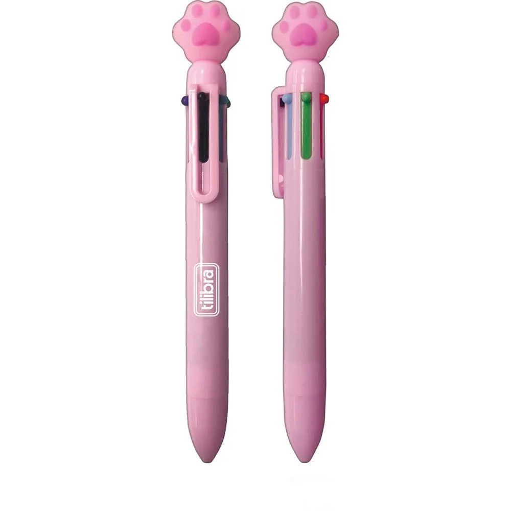 CANETA ESFEROGRAFICA PURRFECT CATS 6 CORES RETRATIL TILIBRA (DP.C/12) - imagem 5
