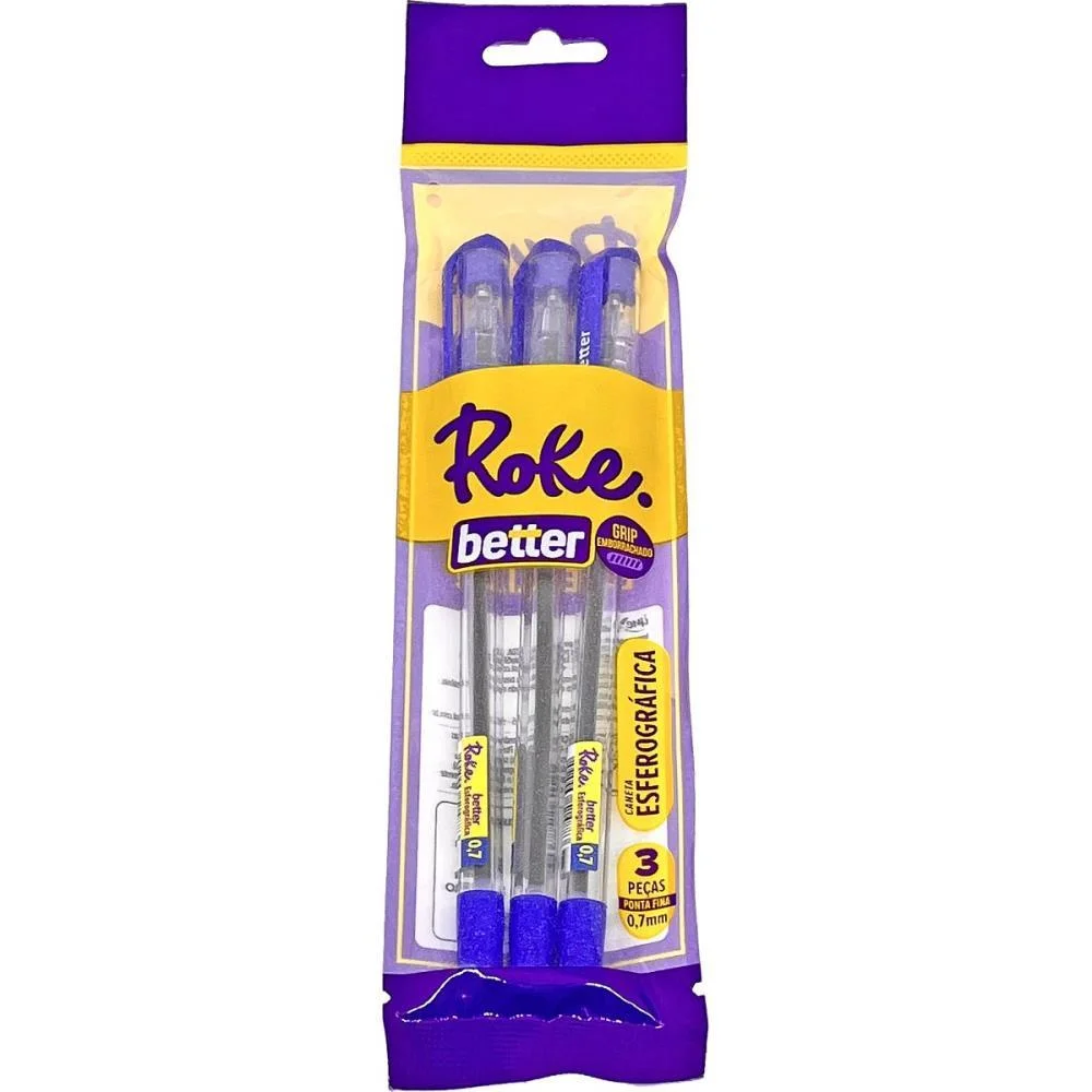 CANETA ESFEROGRAFICA ROKE BETTER 0.7MM AZUL PAPER MATE (CT.C/03) - imagem 2
