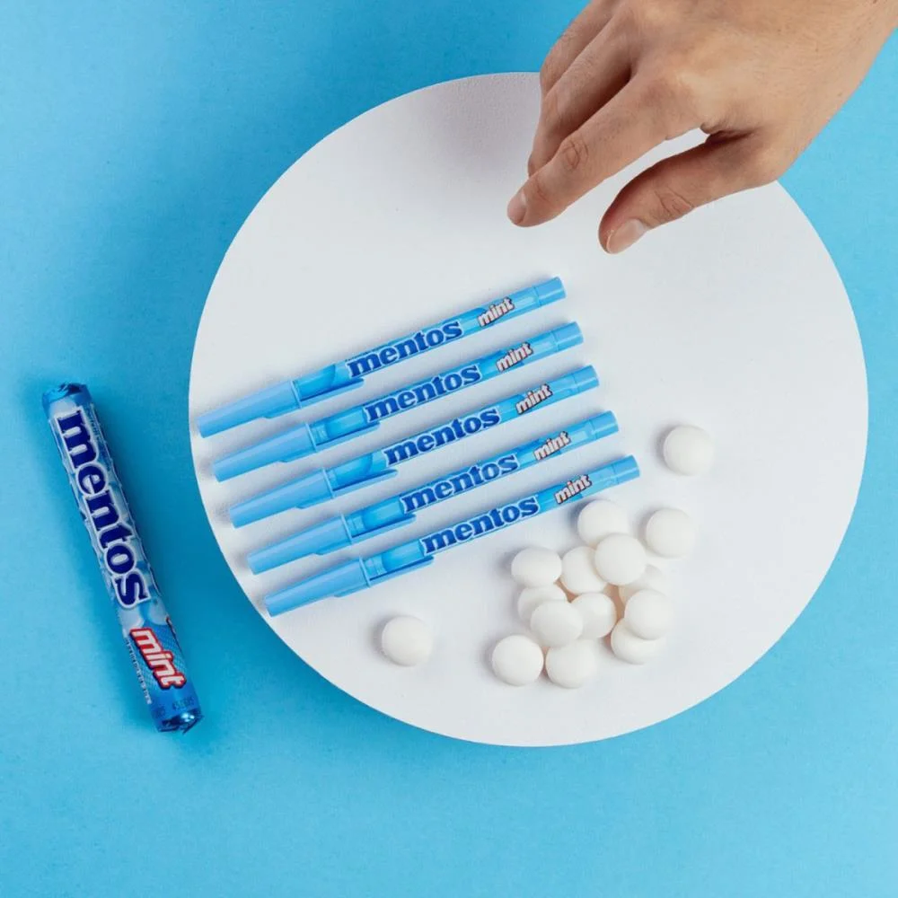 CANETA ESFEROGRAFICA MENTOS POP 0.7MM F.AZUL BL.C/2 COMPACTOR (CX.C/10) - imagem 6