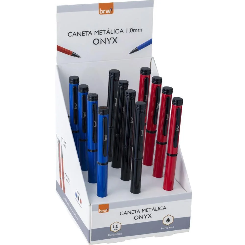 CANETA ESFEROGRAFICA METALICA ONYX 1.0MM (S) BRW (DP.C/12) - imagem 2