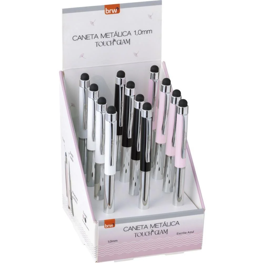 CANETA ESFEROGRAFICA METALICA TOUCH GLAM 1.0MM (S) BRW (DP.C/12) - imagem 8