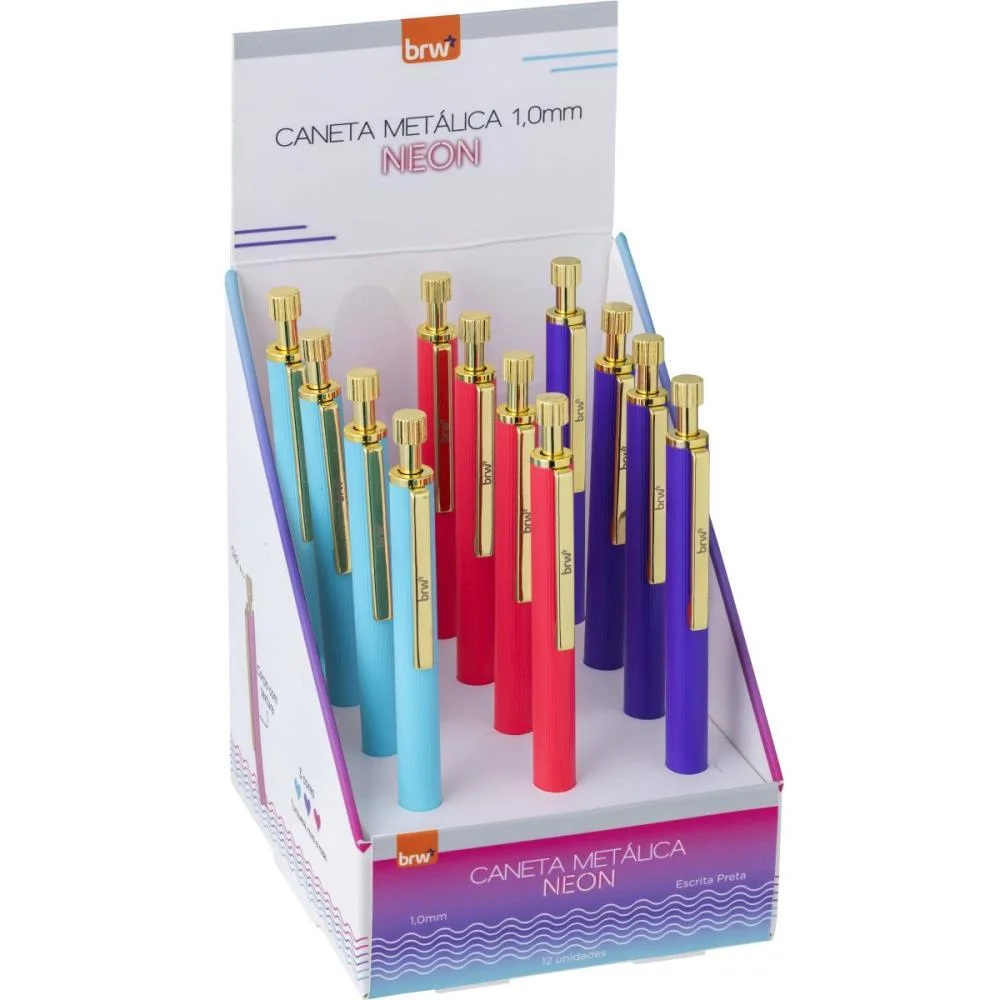 CANETA ESFEROGRAFICA METALICA NEON 1.0MM (S) BRW (DP.C/12) - imagem 2