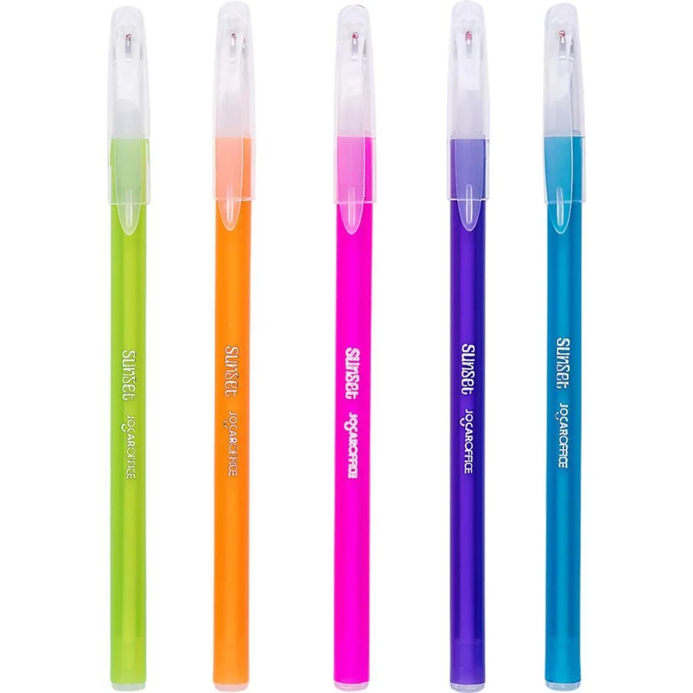CANETA ESFEROGRAFICA JOCAR SUNSET 1.0MM 5CORES LEONORA (DP.C/60) - imagem 4