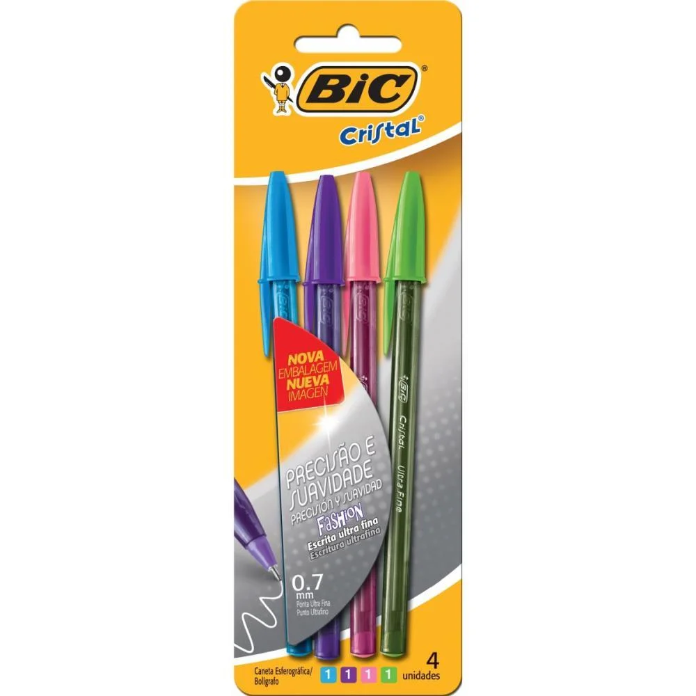 CANETA ESFEROGRAFICA CRISTAL ULTRA FINE FASHION BIC (BL.C/04) - imagem 2