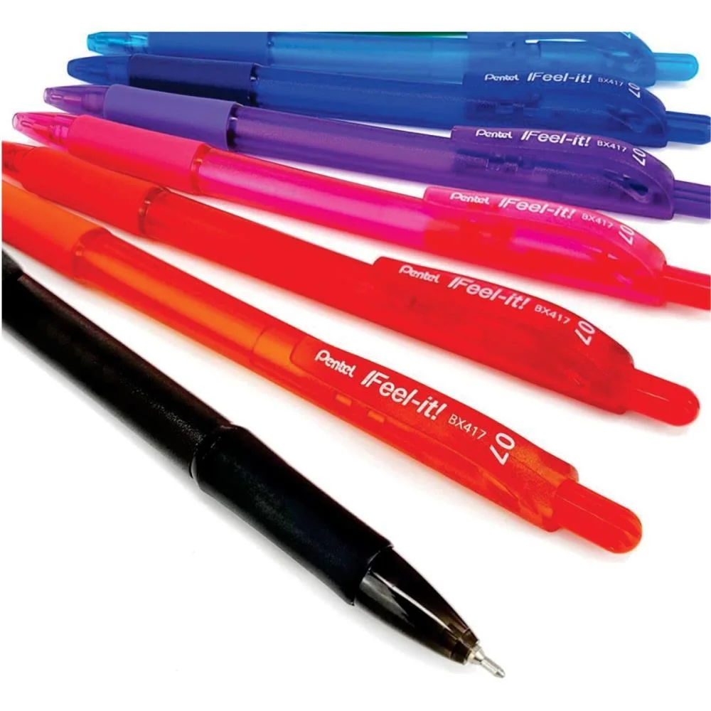 CANETA ESFEROGRAFICA FEEL IT 0,7MM AZUL PENTEL (CX.C/12) - imagem 5