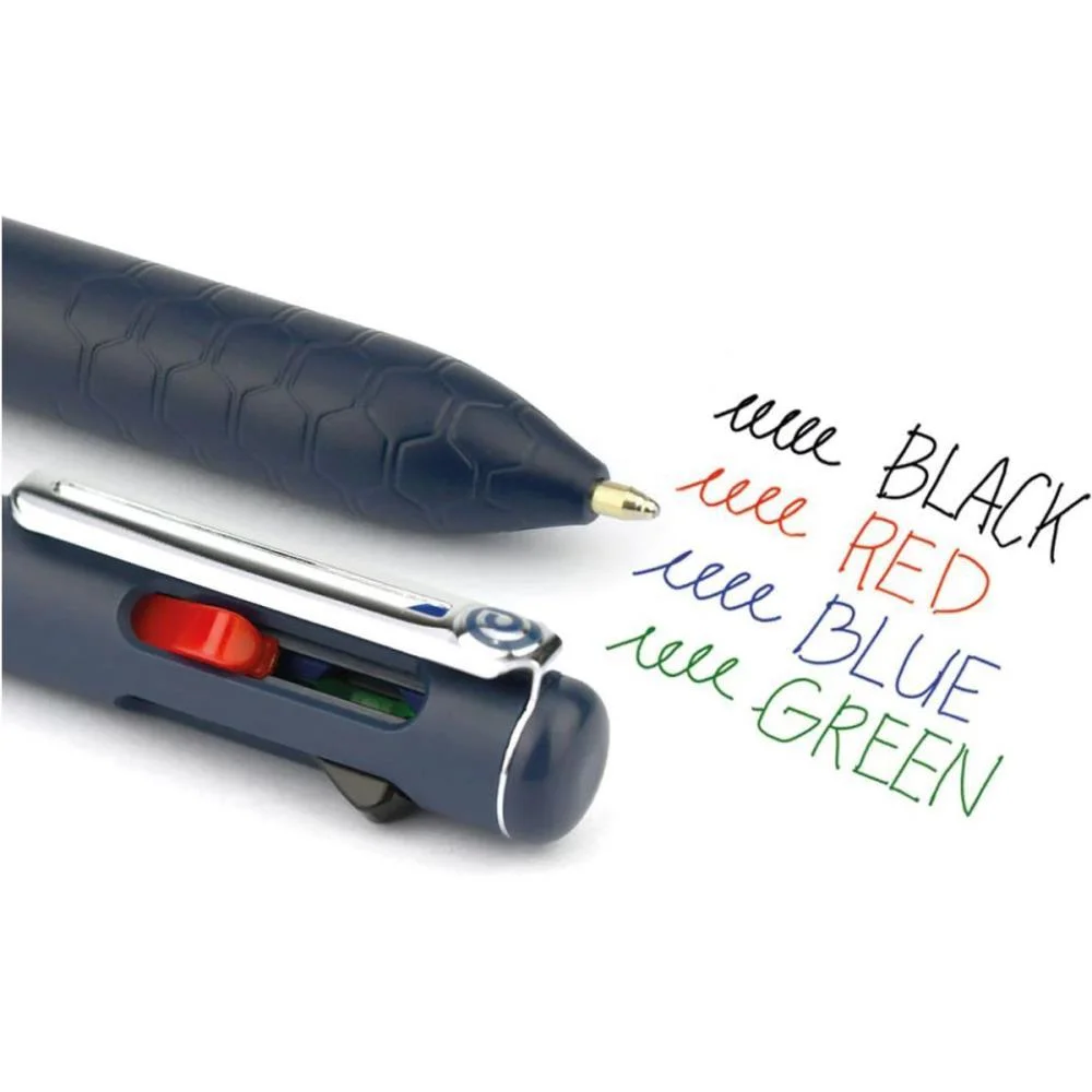 CANETA ESFEROGRAFICA IZEE 4 CORES 0.7MM AZUL PENTEL (CX.C/12) - imagem 4