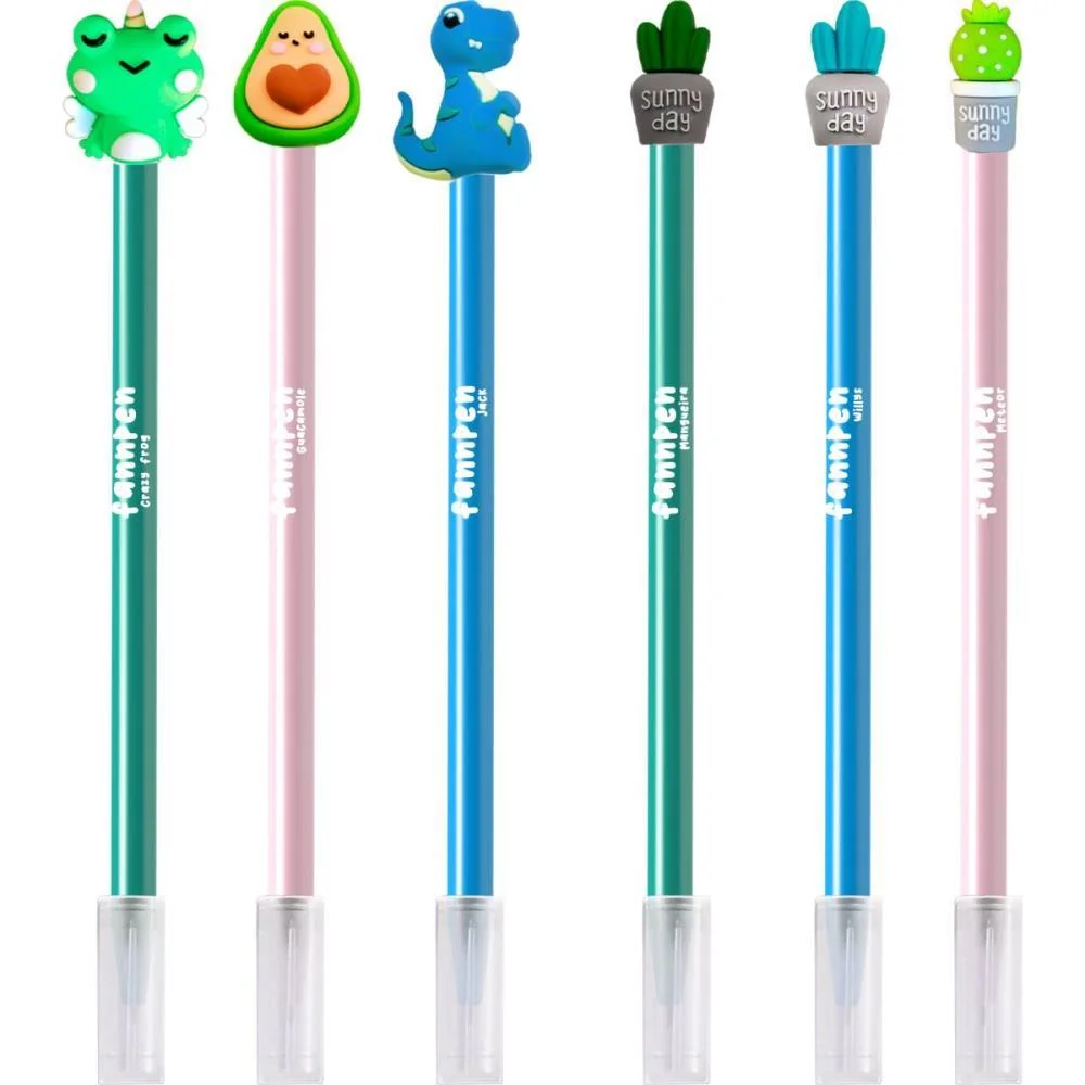 CANETA ESFEROGRAFICA FANN PEN 1.0MM ABACATE NEWPEN (CX.C/12) - imagem 4