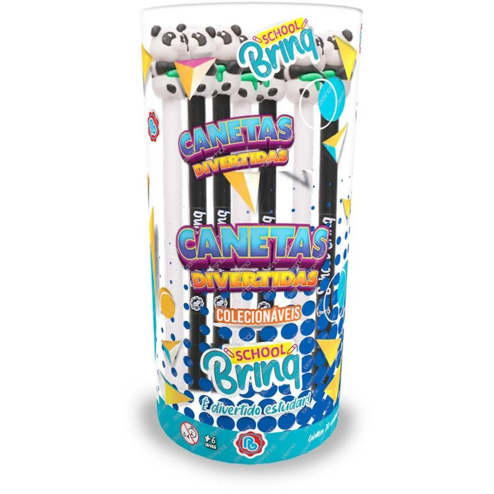 CANETA ESFEROGRAFICA DIVERTIDA PANDA (S) POLIBRINQ (DP.C/20) - imagem 2