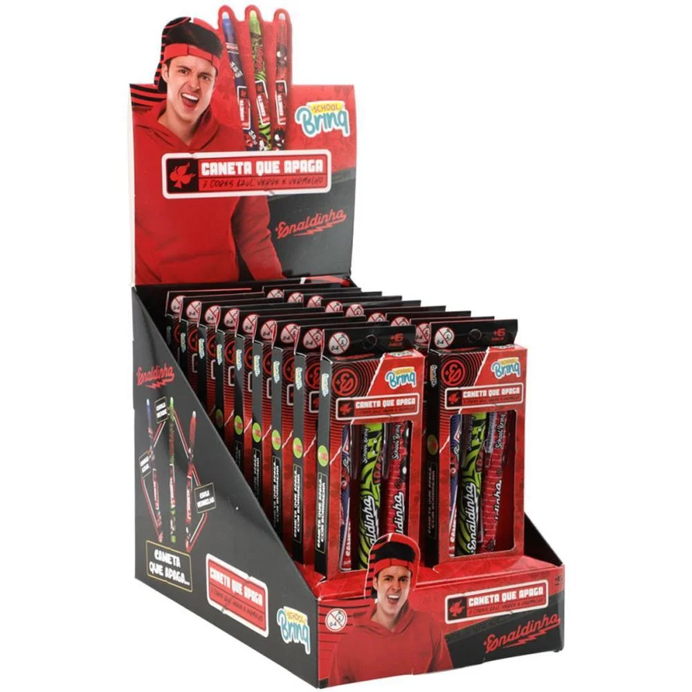 CANETA ESFEROGRAFICA ENALDINHO APAGAVEL (S) POLIBRINQ (BL.C/03) - imagem 2