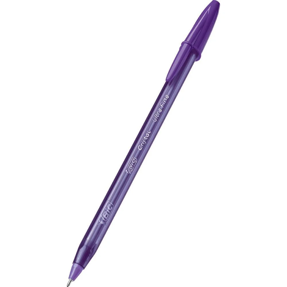 CANETA ESFEROGRAFICA CRISTAL FASHION FINE ROXA BIC (CX.C/12) - imagem 4