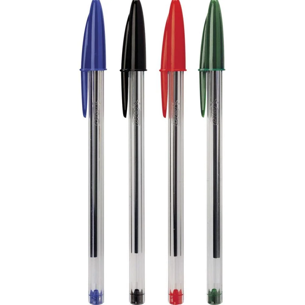 CANETA ESFEROGRAFICA CRISTAL AZ+PR+VM+VD BIC (BL.C/04) - imagem 4