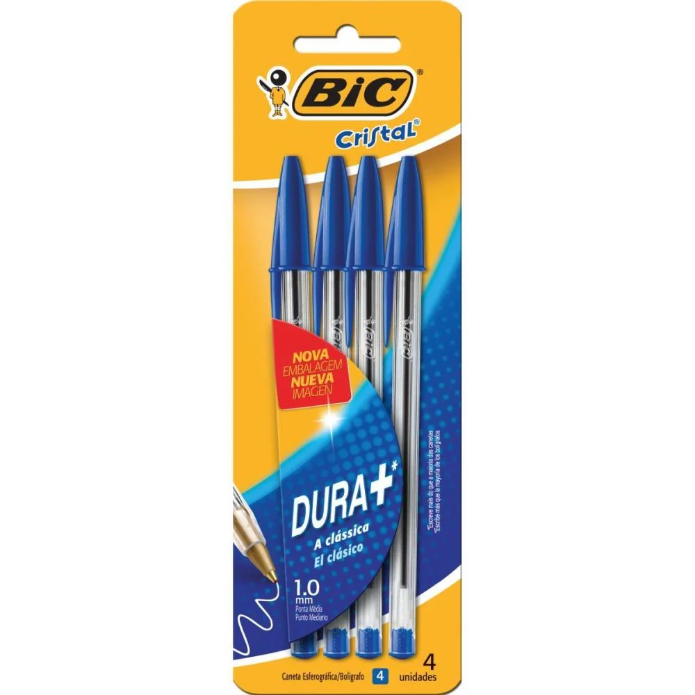 CANETA ESFEROGRAFICA CRISTAL AZUL BIC (BL.C/04) - imagem 2