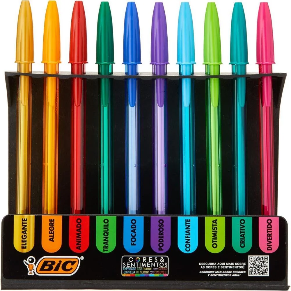CANETA ESFEROGRAFICA CORES E SENTIMENTOS C/10 SORT. BIC (BL.C/10) - imagem 4
