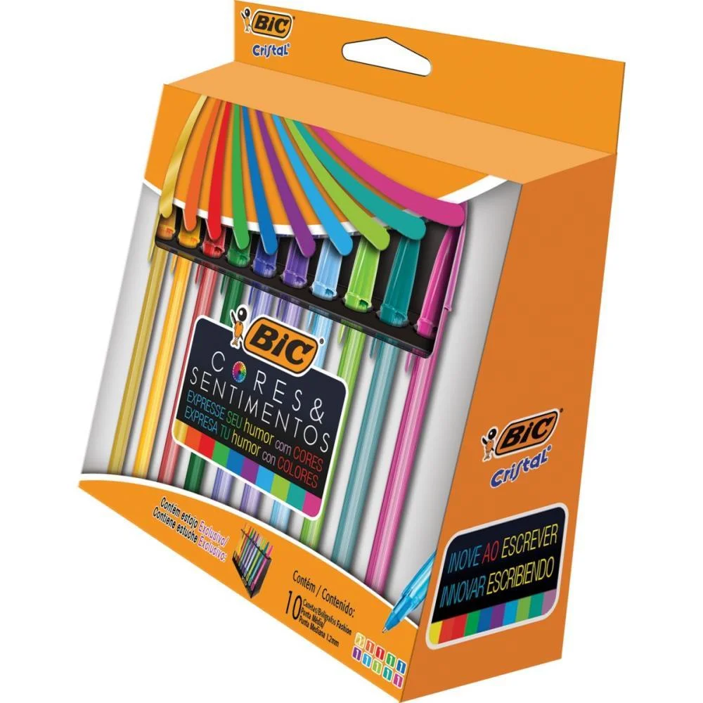 CANETA ESFEROGRAFICA CORES E SENTIMENTOS C/10 SORT. BIC (BL.C/10) - imagem 7