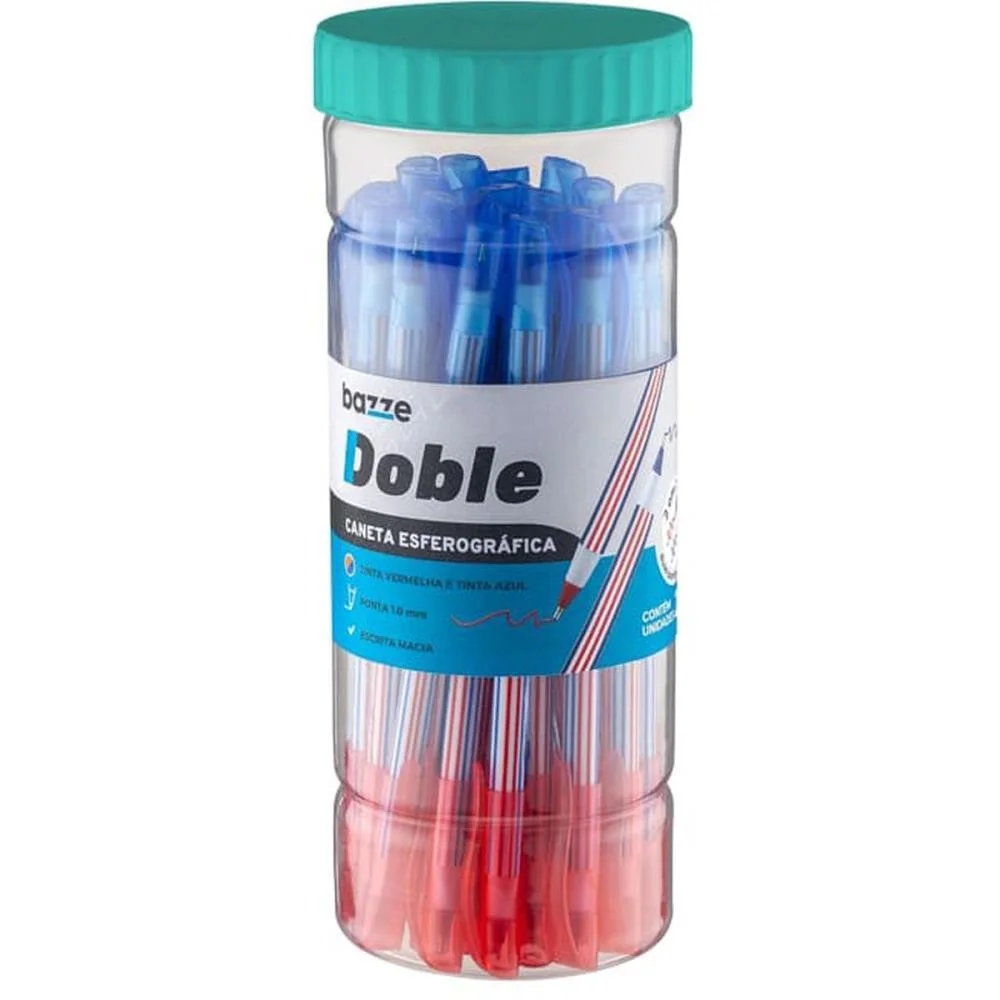 CANETA ESFEROGRAFICA BAZZE DOBLE BICOLOR AZ/VM SUMMIT (POTE-24) - imagem 3