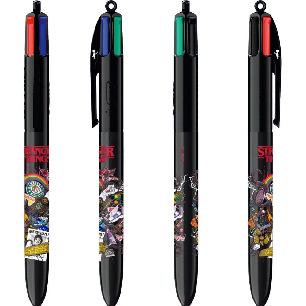 CANETA ESFEROGRAFICA 4 CORES STRANGER THINGS SORT. BIC (CX.C/12) - imagem 3