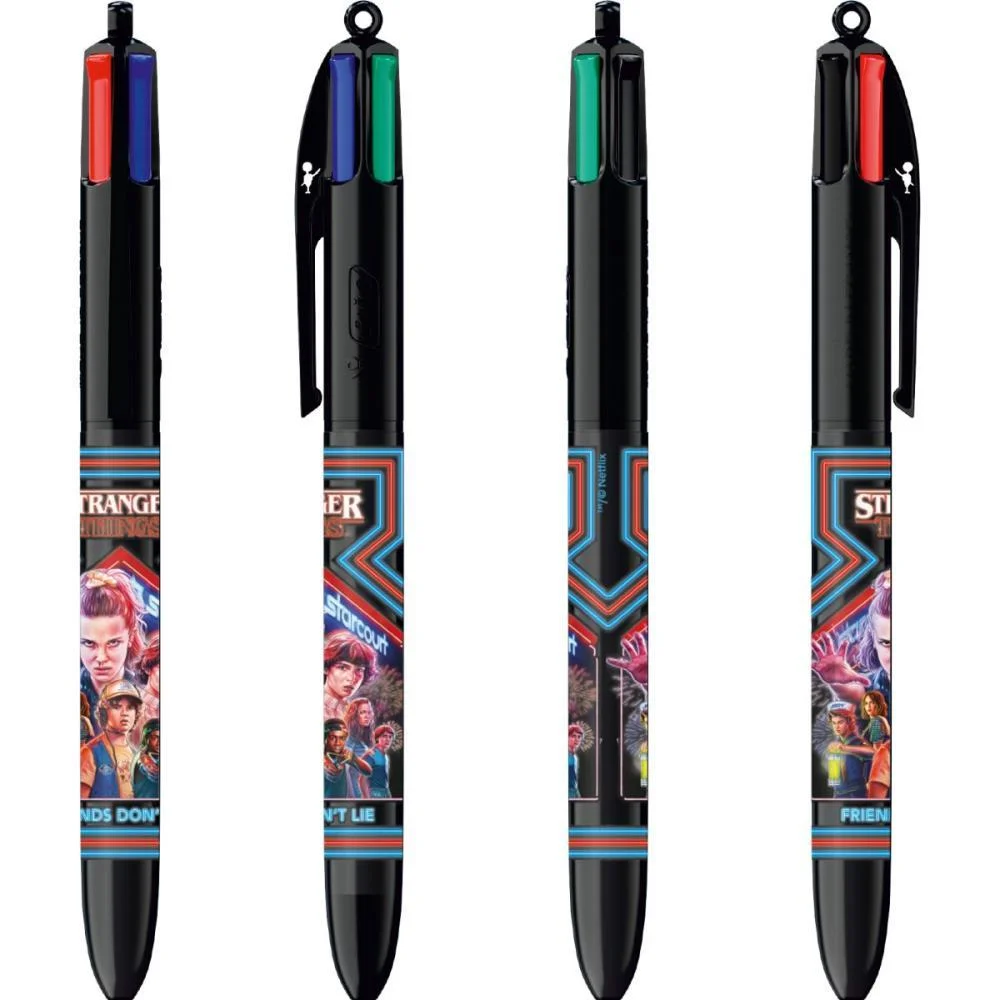 CANETA ESFEROGRAFICA 4 CORES STR. THINGS TEMP 1A4 BIC (BL.C/04) - imagem 3