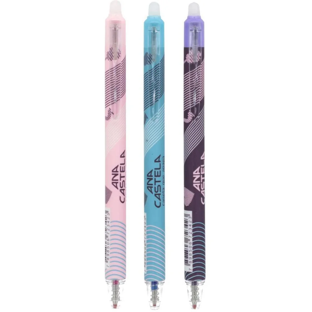 CANETA ESFEROGRAFICA ANA CASTELA APAGAVEL (S) POLIBRINQ (BL.C/03) - imagem 4