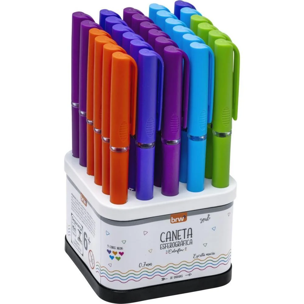 CANETA ESFEROGRAFICA COLORFLOW 0,7MM (S) BRW (DP.C/30) - imagem 7