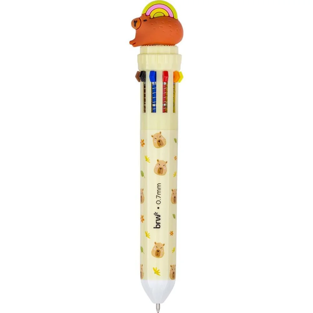 CANETA ESFEROGRAFICA CAPIVARA 10CORES 0.7MM (S BRW (DP.C/12) - imagem 4