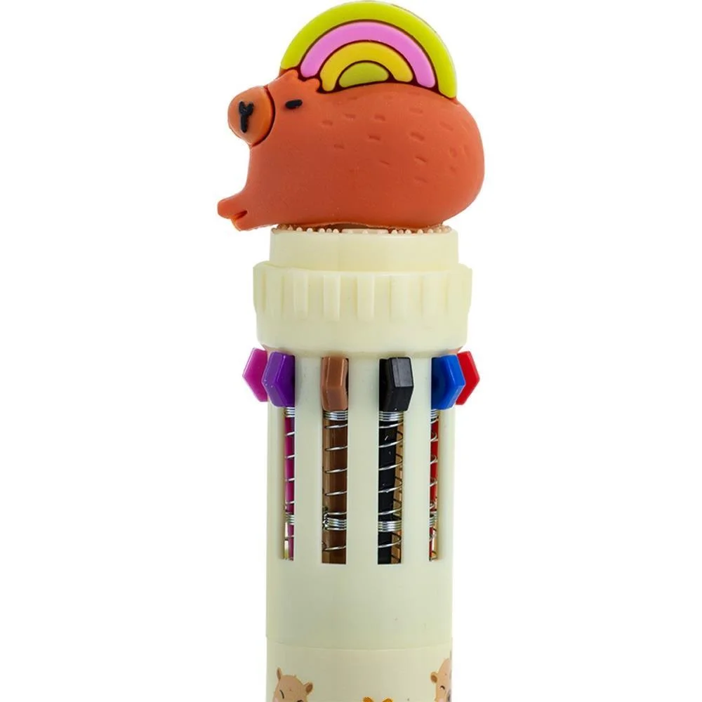 CANETA ESFEROGRAFICA CAPIVARA 10CORES 0.7MM (S BRW (DP.C/12) - imagem 8