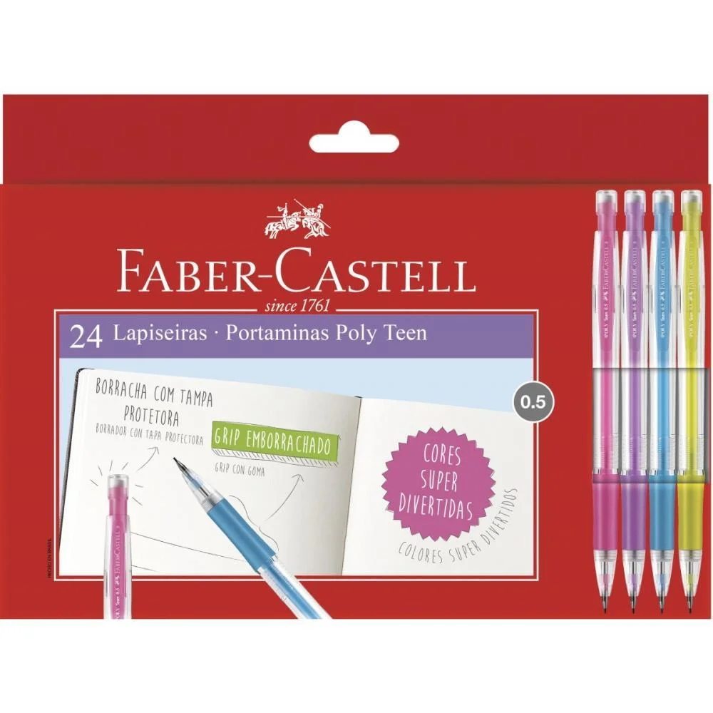 LAPISEIRA 0.5MM POLY TEEN (S) FABER-CASTELL (CX.C/24) - imagem 2