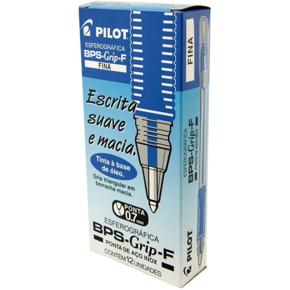 CANETA ESFEROGRAFICA BPS-GRIP-F 0.7MM AZUL PILOT (CX.C/12) - imagem 4