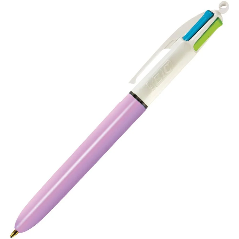 CANETA ESFEROGRAFICA BIC 4 CORES REFRESH CORPO ROSA BIC (CX.C/12) - imagem 4