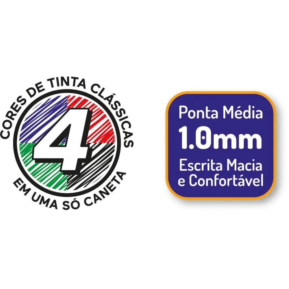 CANETA ESFEROGRAFICA BIC 4 CORES ROSE GOLD BIC (CX.C/12) - imagem 4