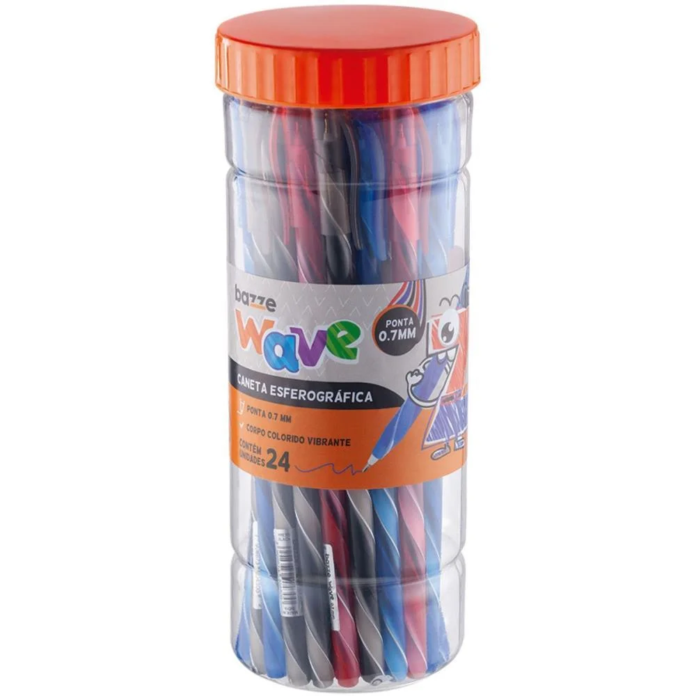 CANETA ESFEROGRAFICA BAZZE WAVE 0.7 CLASSICA SUMMIT (POTE-24) - imagem 4