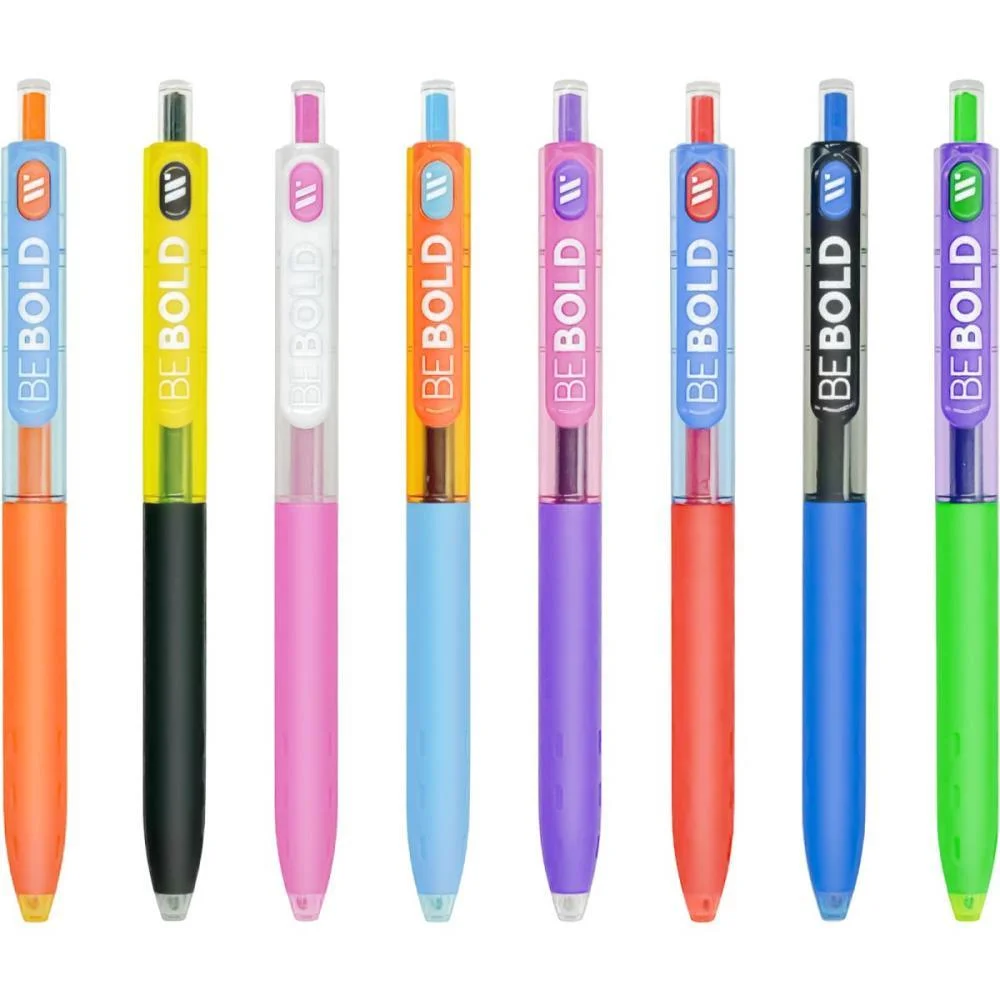 CANETA ESFEROGRAFICA BE BOLD MAX 0.5MM GEL 8 CORES NEWPEN (ESTOJO) - imagem 4