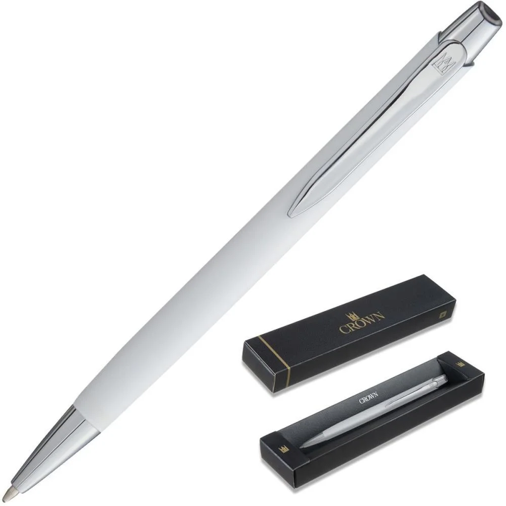 CANETA ESFEROGRAFICA BERNA BRANCA CROWN (UNIDADE) - imagem 4