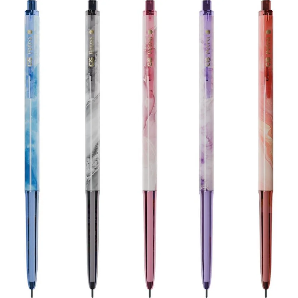 CANETA ESFEROGRAFICA RETRATIL CIS PETRA 0.7MM 5 CORES (S) SERTIC (DP.C/30) - imagem 3