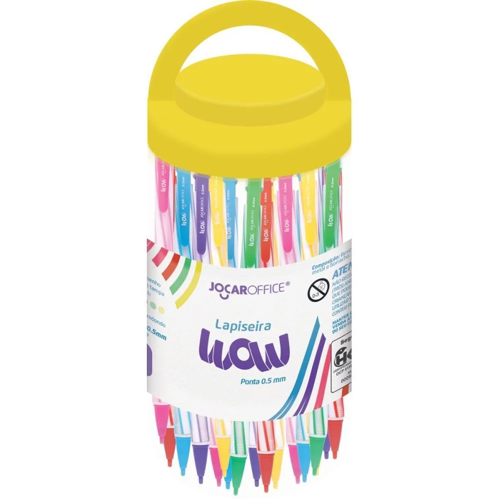 LAPISEIRA 0.5MM WOW FUN METAL GRAF/BORRAC.6COR LEONORA (POTE-24) - imagem 3