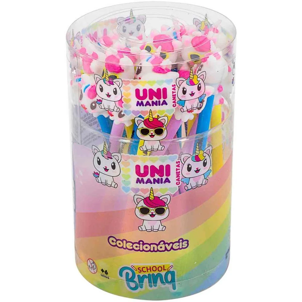 CANETA GEL UNICORNIO UNIMANIA 3MOD.(S) POLIBRINQ (POTE.C/24) - imagem 4