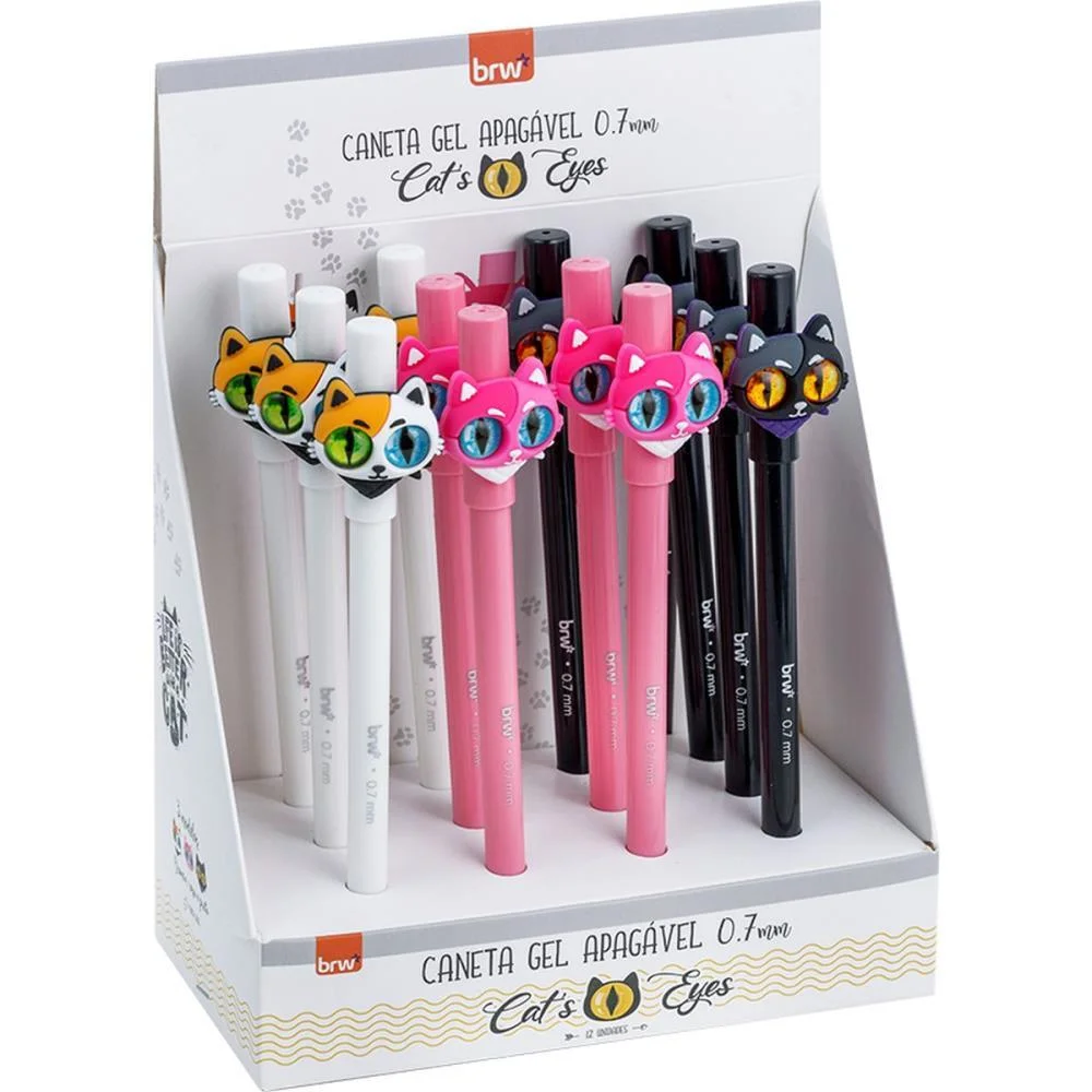 CANETA GEL DIVERT GEL CATS EY APAG 0.7MM( BRW (DP.C/12) - imagem 2