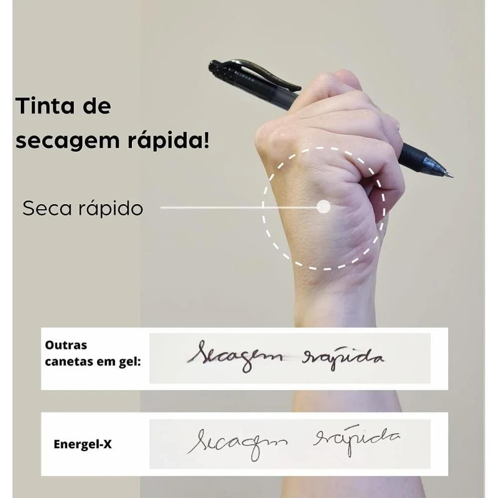 CANETA GEL ENERGEL RETRATIL 0.5MM VERM PENTEL (CX.C/12) - imagem 4