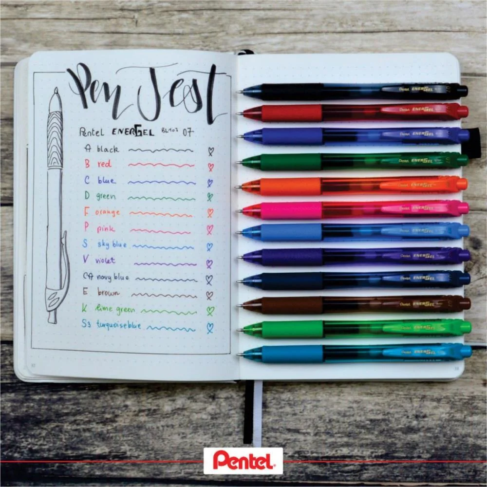 CANETA GEL ENERGEL RETRATIL 0.7MM PRETA PENTEL (CX.C/12) - imagem 7